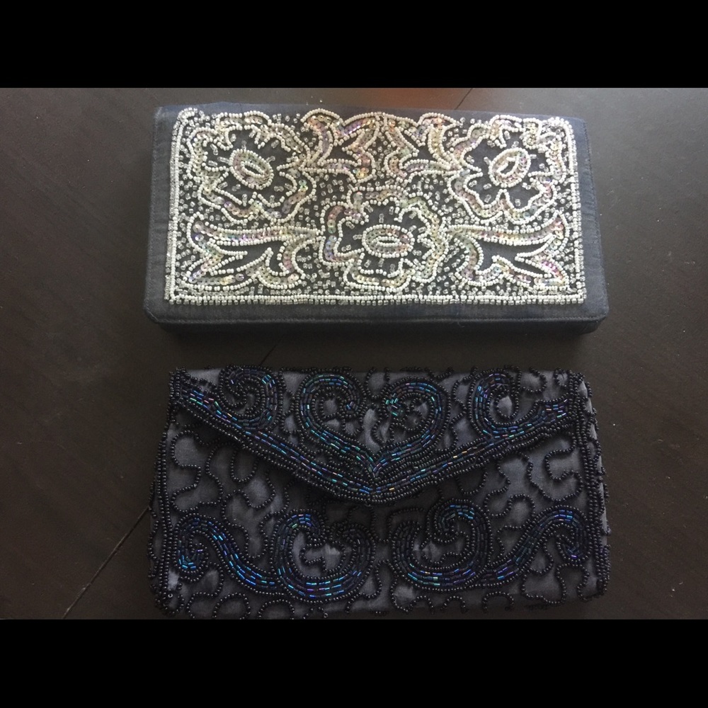 2 Beaded Clutch Vintage Bags